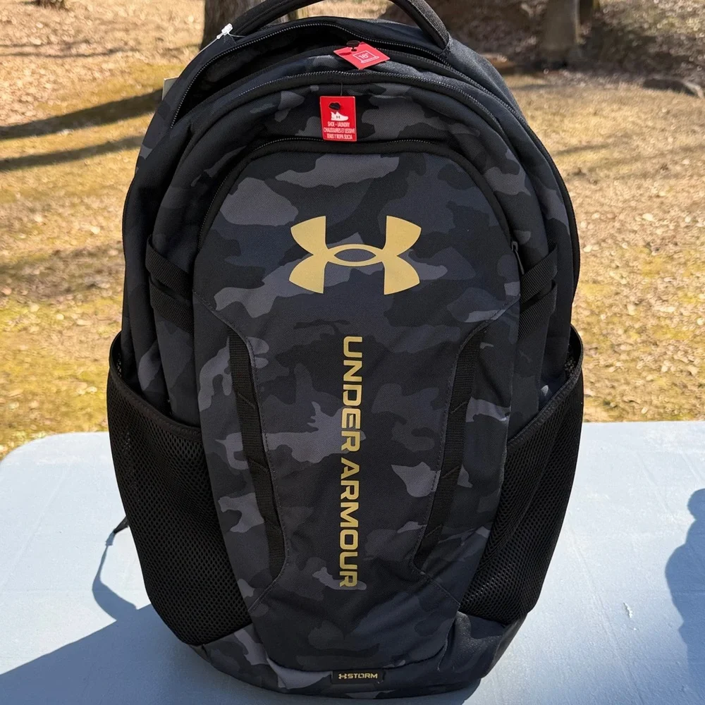 Under Armour Camo Black and Gold Backpack